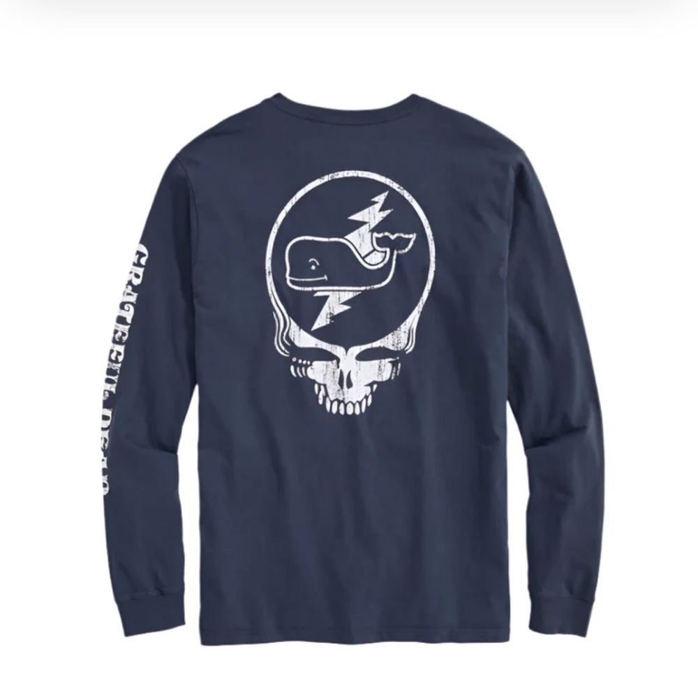 Vineyard Vines x Grateful Dead Stealie and Whale Long-Sleeve Pocket Tee